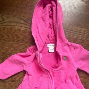 Ralph Lauren pink hooded sweatshirt 9 months